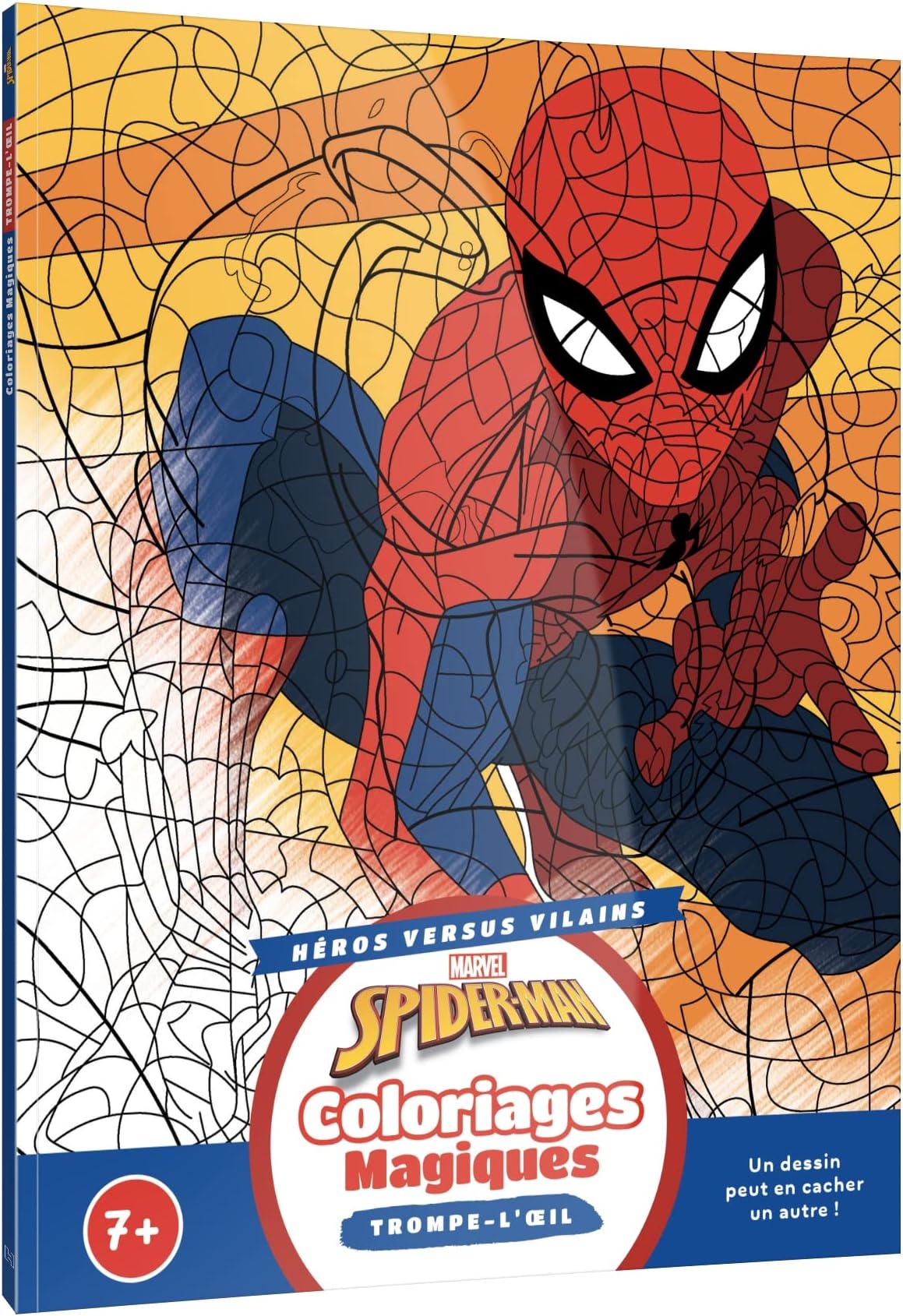 SPIDER-MAN - Coloriages magiques - Trompe-l'oeil (7+) - Héros contre Vilains - MARVEL