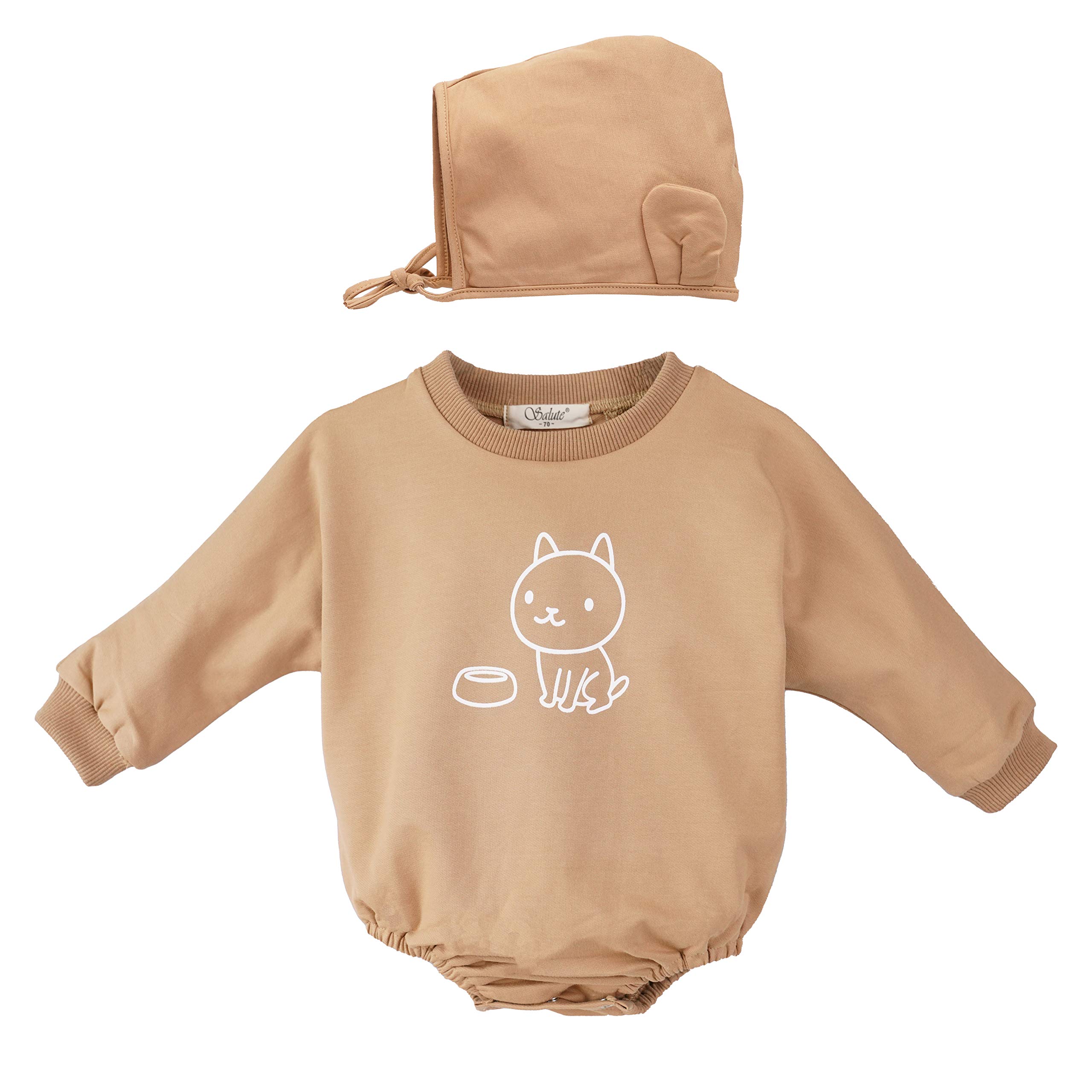 ContiKids Salute Unisex Baby Boy Girl Animal Print Design Romper Infant Bodysuit Outfit Clothes 90 Puppy Coffee