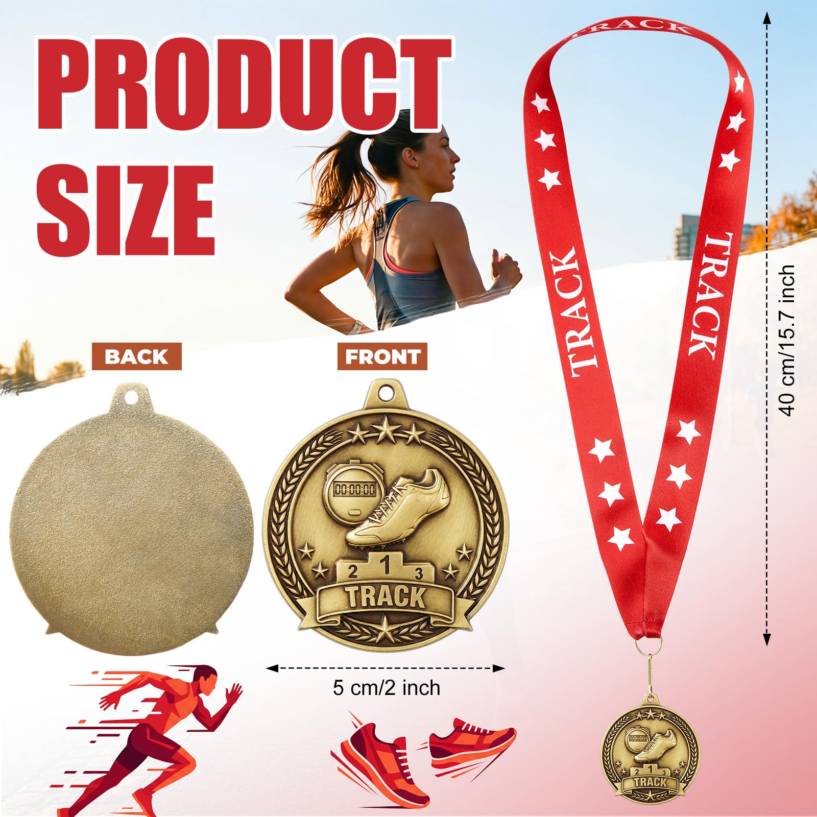 Award-Medaillen 5,1 cm, lustige Sport-Award-Trophäe mit Hals, Ziege, Basketball, Langlauf, Rennstrecke, Schwimmband, Gewinner, Preise, Geschenk für Teamwettbewerbe, Partygeschenk | Funny Sports Awards Trophäe, Bandgewinner-Preise, Geschenk für Teamwettbew