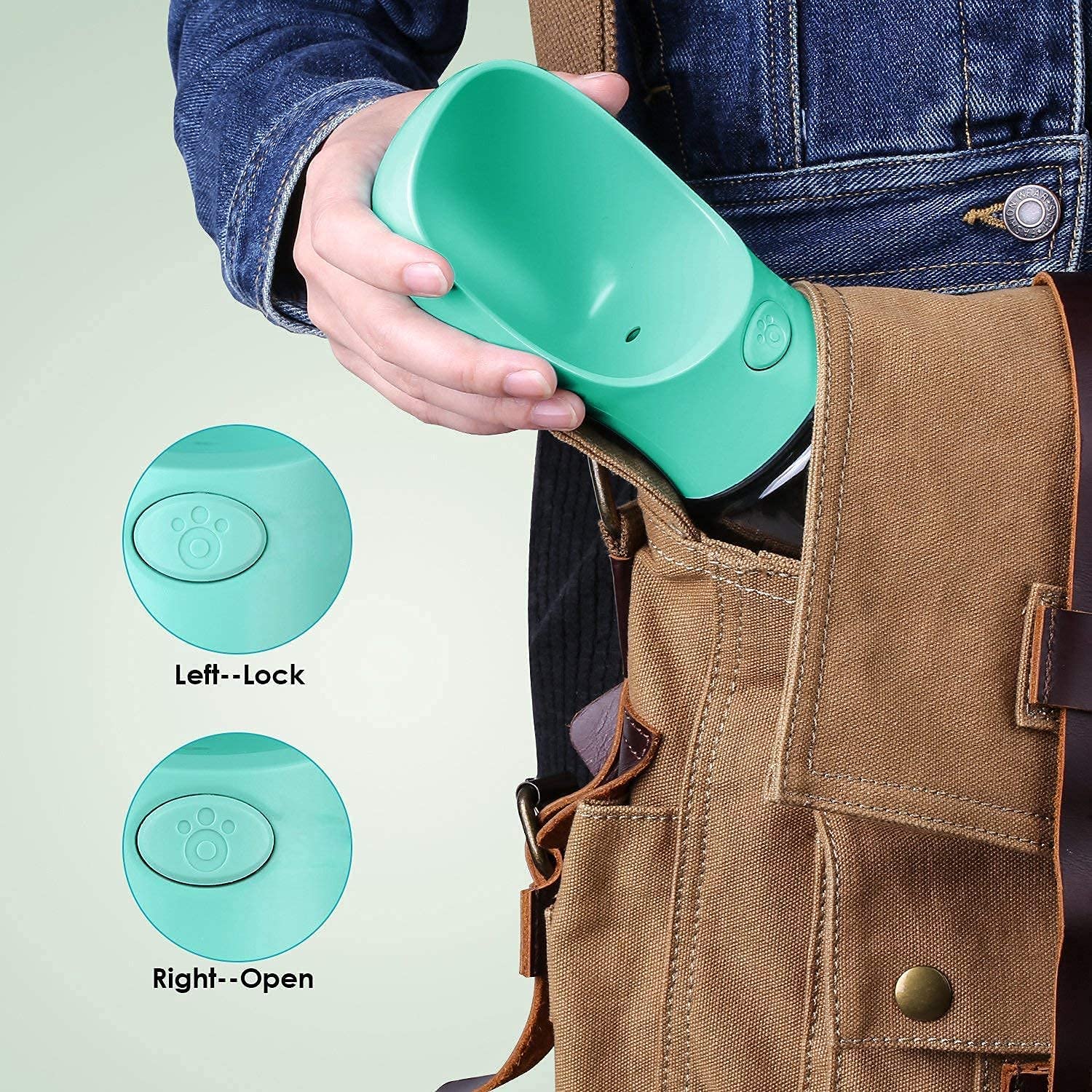 FRENYEAR Dog Water Bottle, Leak Proof Portable Puppy Water Dispenser Drinking Feeder Pet Care Cup for Outdoor Walking, Hiking, Travel 2