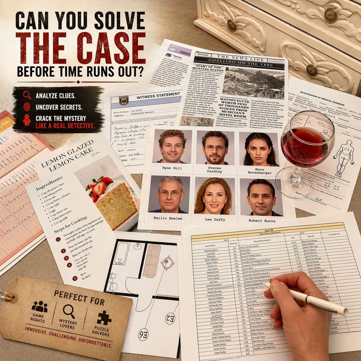 Murder Mystery Game: Death of Jennifer Burns - Solve the Case! -3