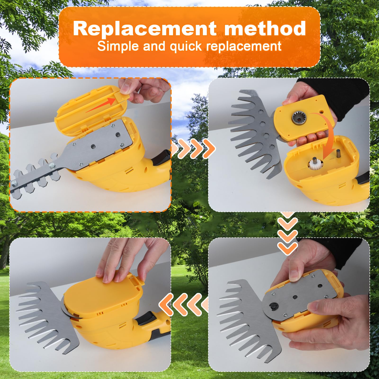 Taille-haie sans fil 2 en 1 21 V avec batterie et chargeur et cisaille à gazon avec rallonge