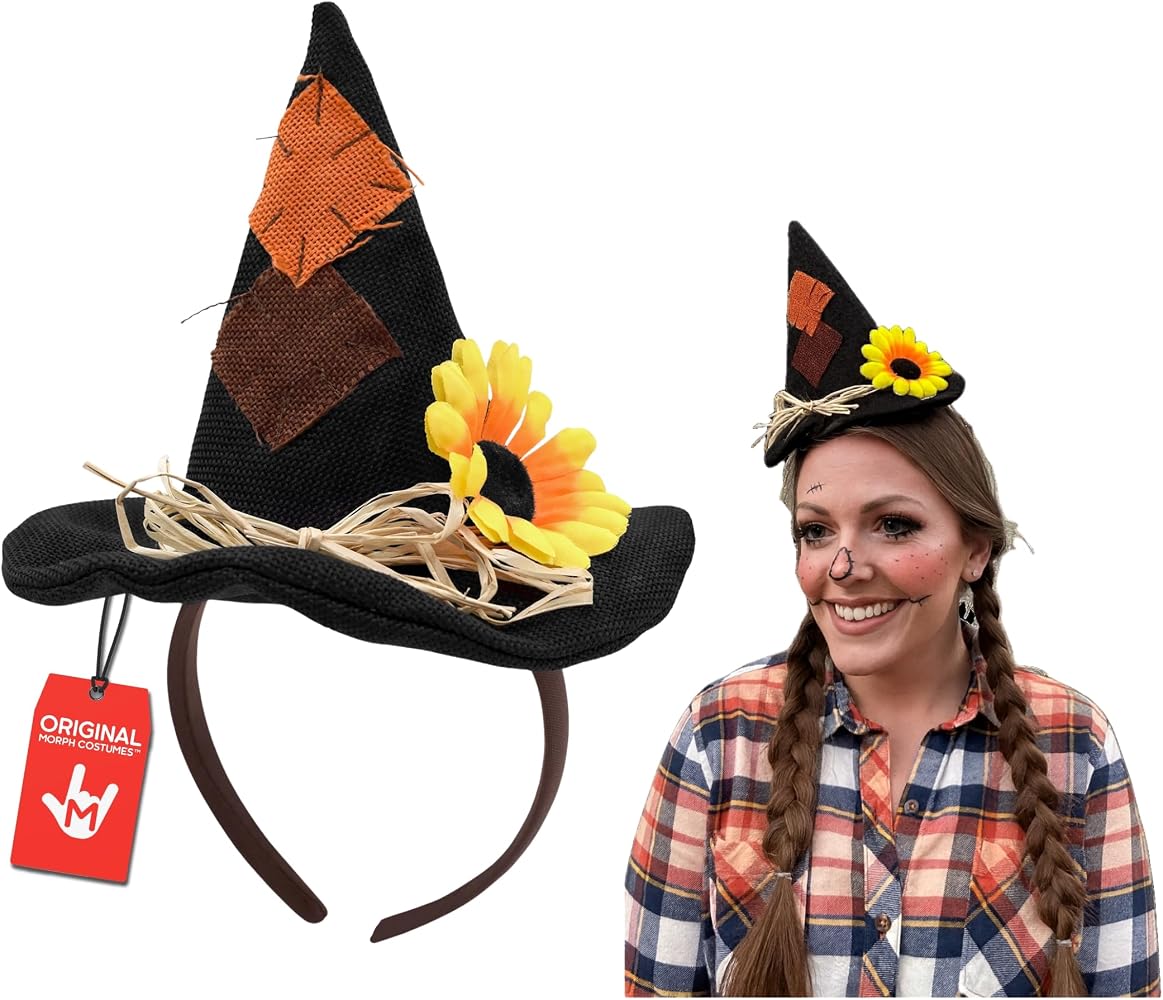 Amazon.com: Nicky Bigs Novelties Scarecrow Hat Headband, Felt