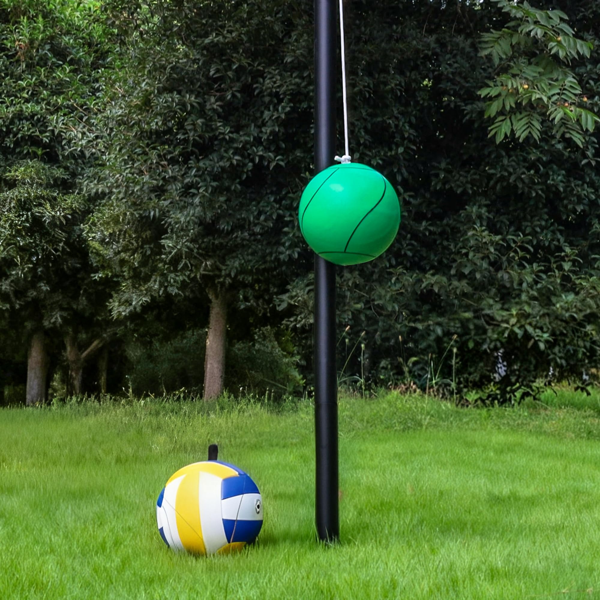 Photo 1 of Miveda Tetherball Set, 12 FT, 2 Rubber Tether Ball, Adjustable, Heavy Duty