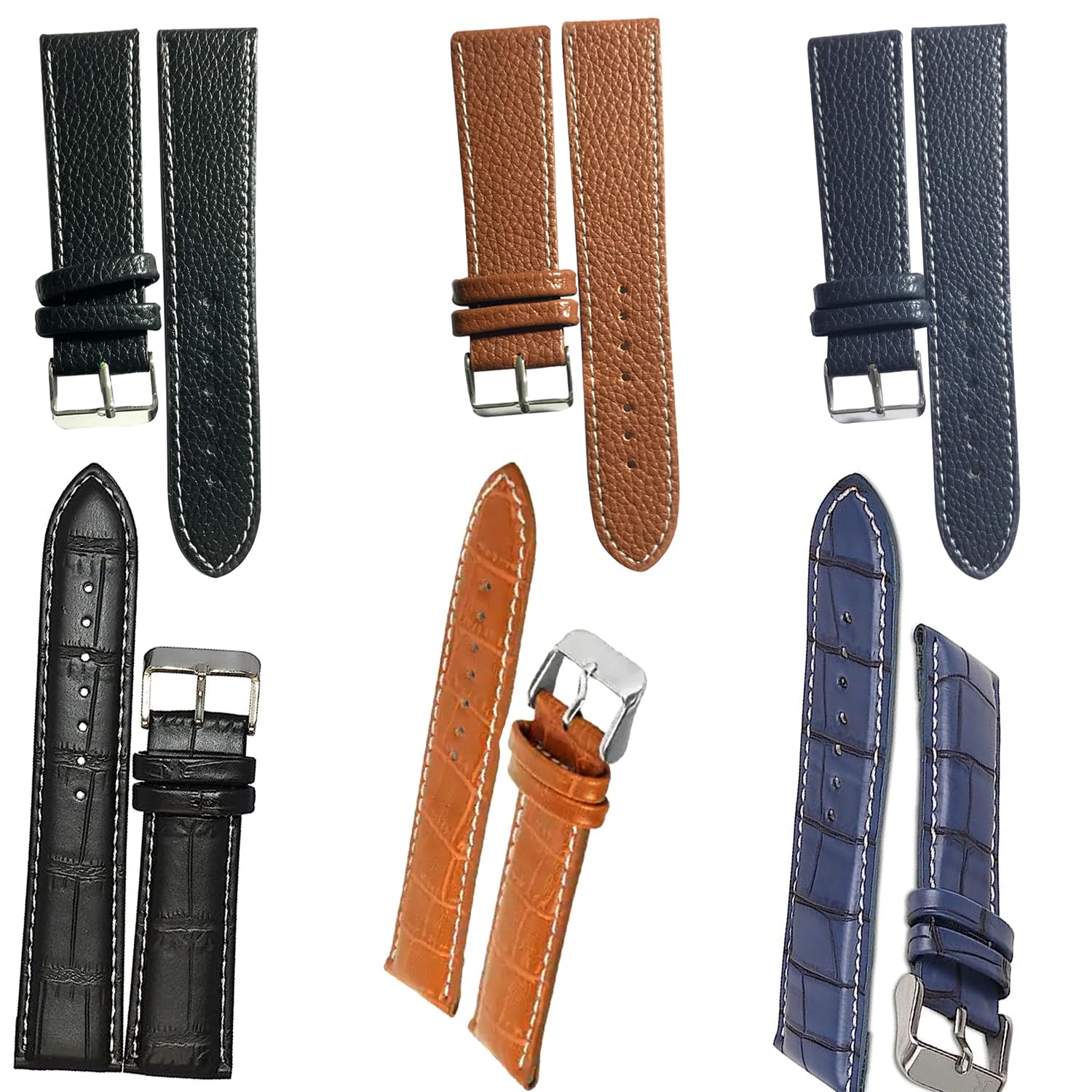 Multi Color 22mm Genuine leather Strap For Watch and Smart Watch for All 22mm Combo of 6 (B0D3VBTT1K) Amazon Price History, Amazon Price Tracker