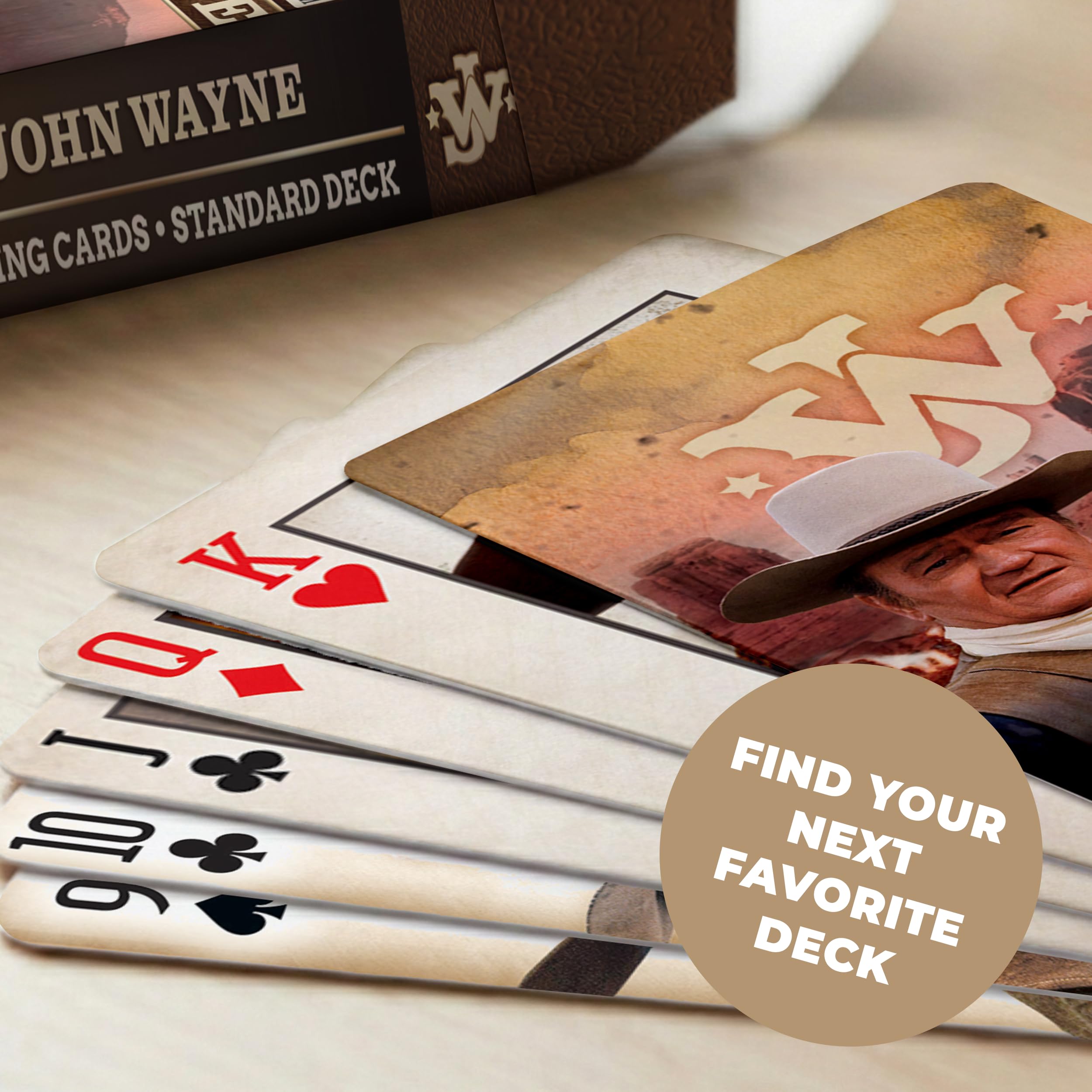 Licensed John Wayne Jw Ensemble de 52 Cartes à Jouer + Jokers ( Mpc )