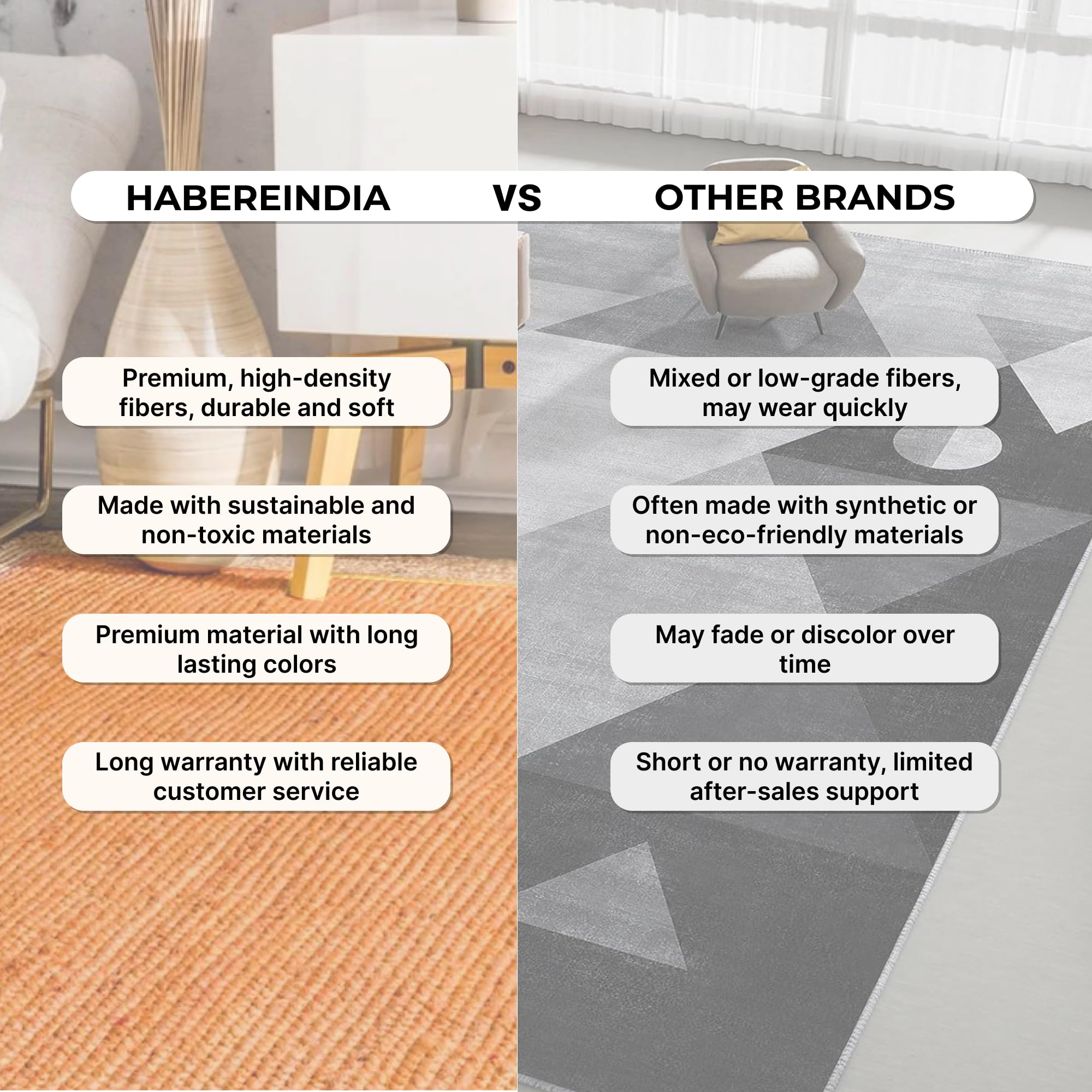 Habere India-All the Cultures Fabricating India Runner for Bedroom | Carpet & Rugs for Living Room | Centre Table Carpet | Jute Floor Mat (Yellow, 5 x 8 ft, Rectangular) 4