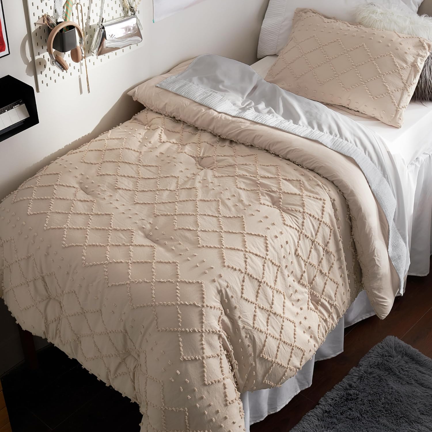 Bedsure Twin/Twin XL Comforter Set Warm Tan Boho Twin