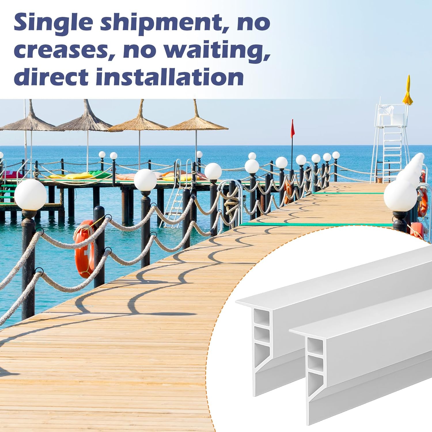 Dock Bumpers Full Face Edge PVC Profile Guard with Adhesive Backing Dock Bumpers Fender for Straight Edge and Side Full Protection for Protecting Large Boat