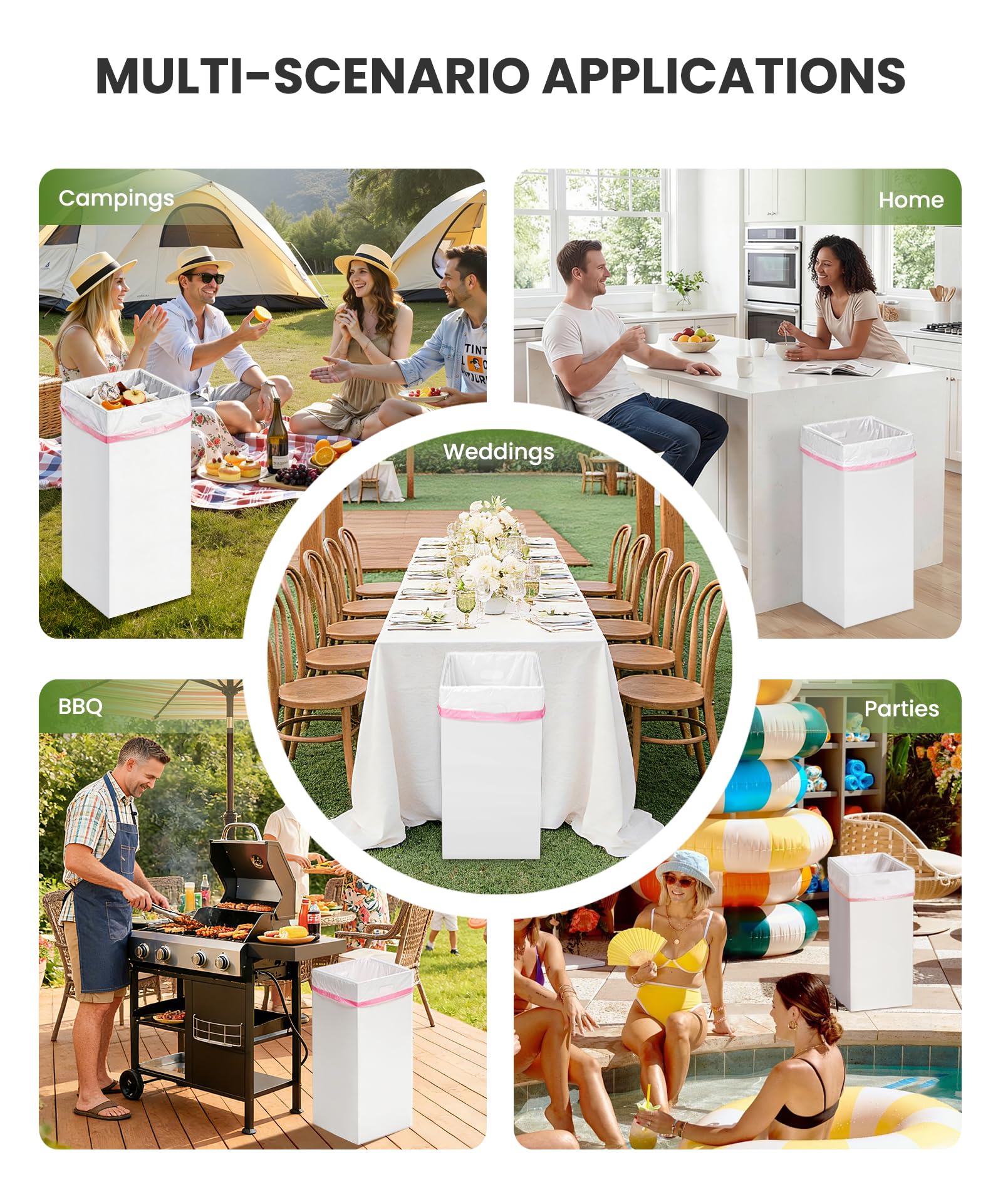 Magicheap 30 Gallon Disposable Trash Cans - 4 Pack -6 Magicheap 30 Gallon Disposable Trash Cans - 4 Pack -6