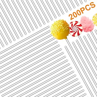 200PCS Acrylic Lollipop Sticks, AngleKai Reusable Acrylic Cake Pop Sticks Stirring Rod for Making Dessert Lollipops Cake C...