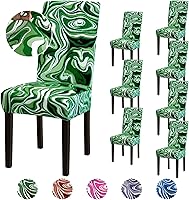 Vista 15 de Juego de 6 fundas elásticas para sillas de comedor, extraíbles y lavables, para sillas de comedor, hotel, ceremonia