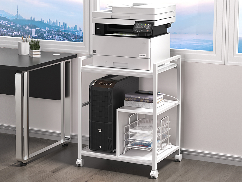 Lerliuo 3-Tier Printer Stand, Industrial Mobile Printer