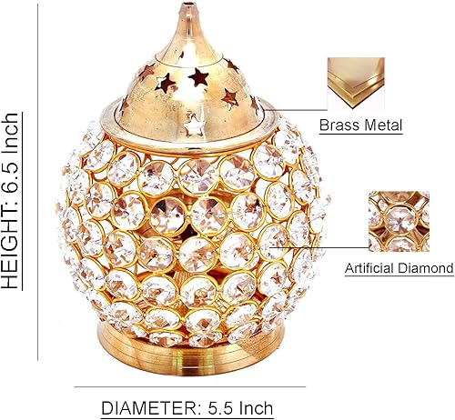 Miniatura 4 de Hashcart Latón Akhand Pooja Diya para Diwali Akhand Jyot Diwali Dia Puja Kutthu Vilakku Deepam Kodiyu Dewali Decoración Portavelas Lámpara de