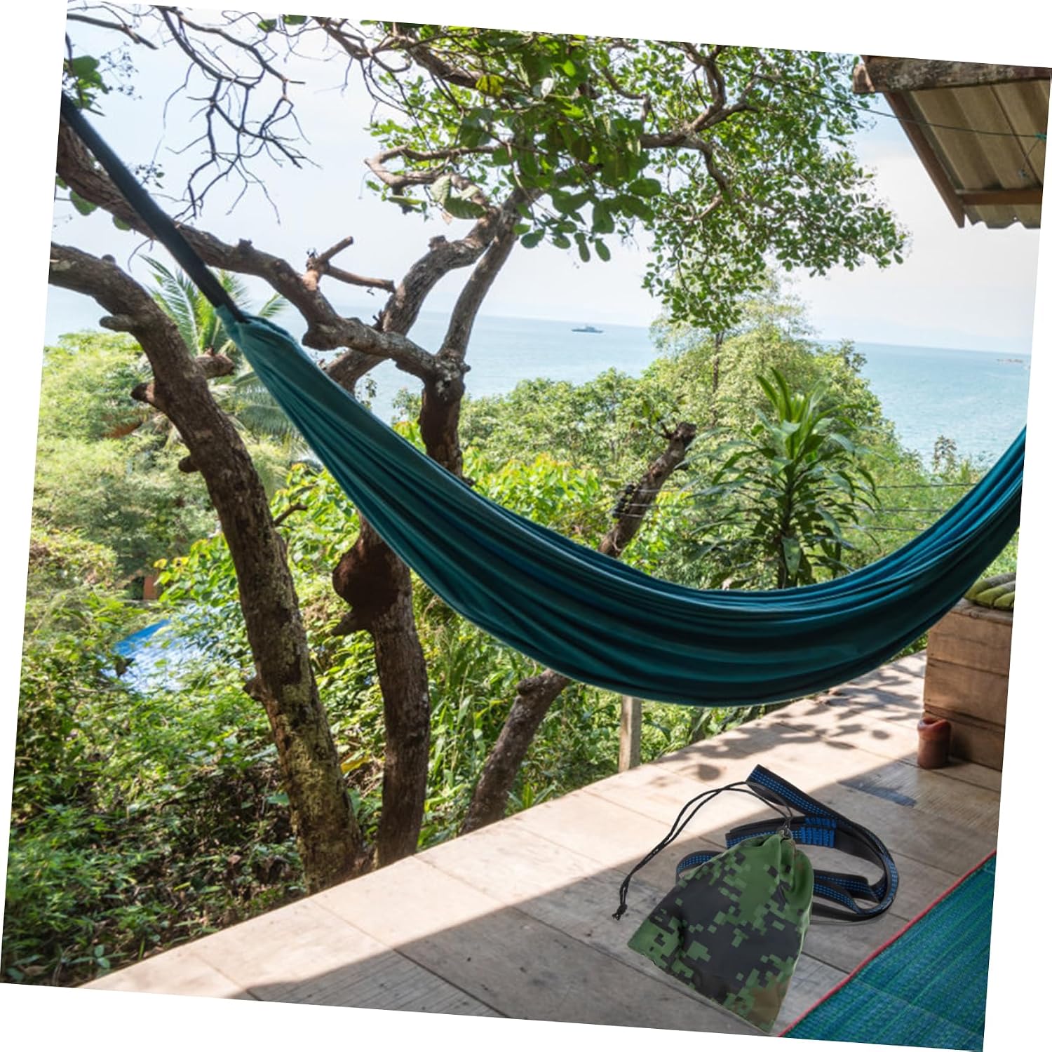balacoo 2sets Wear-Resistant Tree Straps Hammock Ropes for Easy Setup Trees Portable Kit Storage Bag for Outdoor Hammocks and Swings