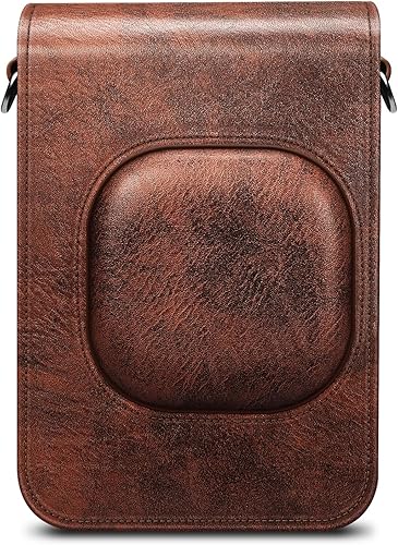 Miniatura 8 de Fintie Funda de transporte para cámara instantánea híbrida Fujifilm Instax Mini LiPlay - Funda portátil de cuero vegano premium con correa