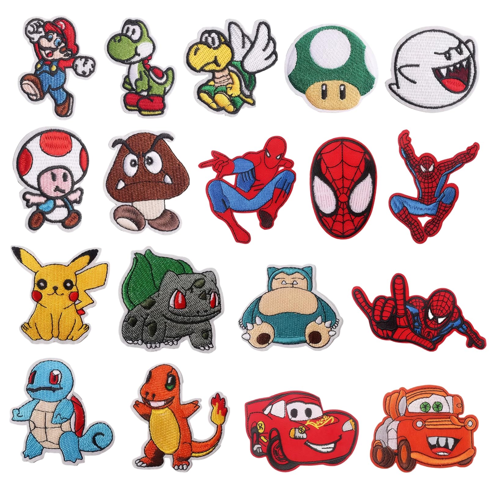 16 stuks patches om op te strijken voor kinderen, kleurrijke harten, patches om op te strijken, opstrijkpatches voor kleding, jeans, jassen, decoratie, doe-het-zelf accessoires, reparatie, rugzakken