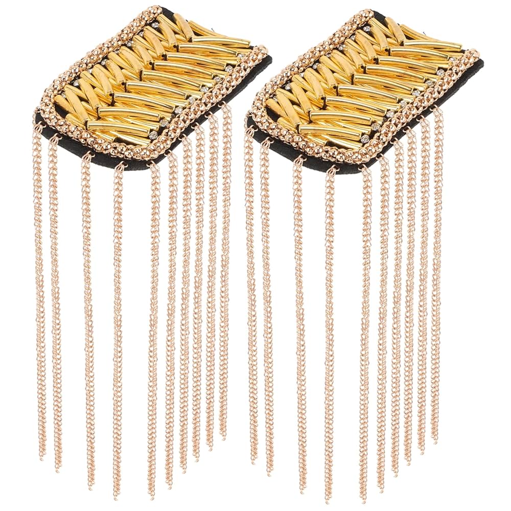 Amazon.co.jp: Lurrose 2個 ジャケットのバックパッチ タッセル