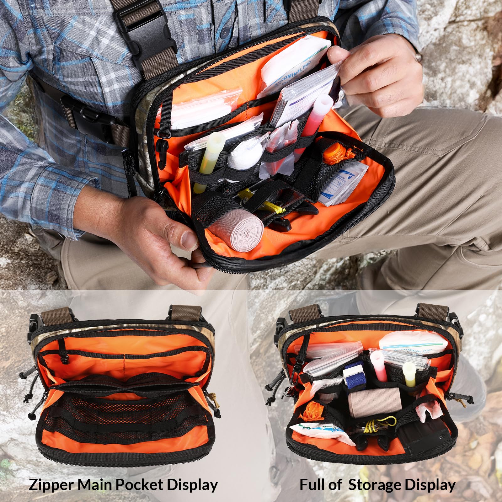 Taktische Brusttasche mit verstellbarem Gurt für Outdoor-Aktivitäten