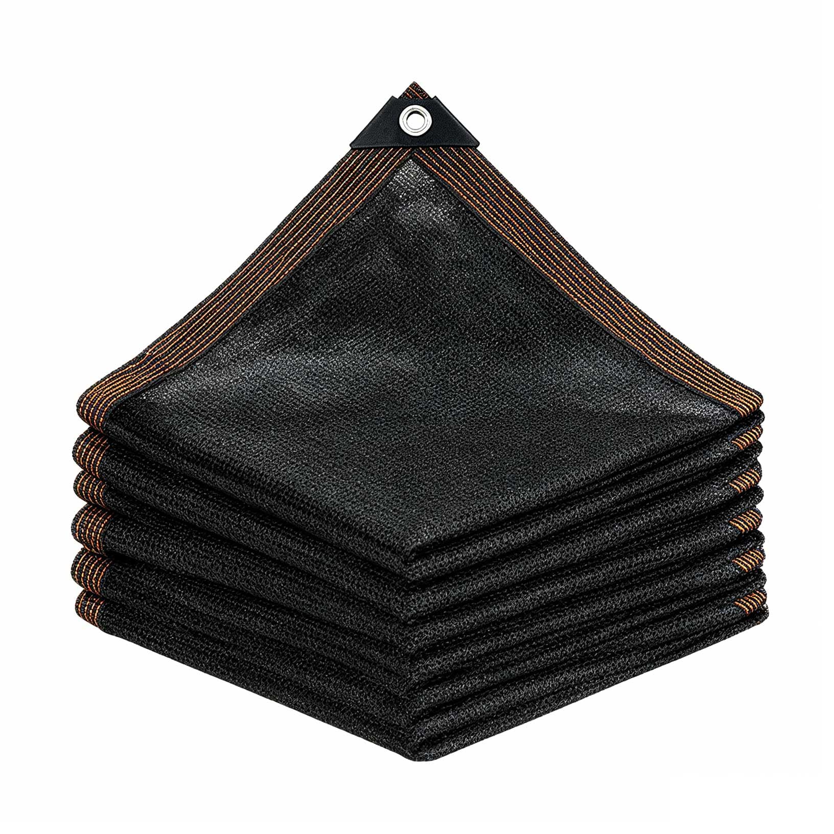 Malla sombra exterior 100x580 cm negra con ojal tela transpirable 85% para toldo jardín o invernadero