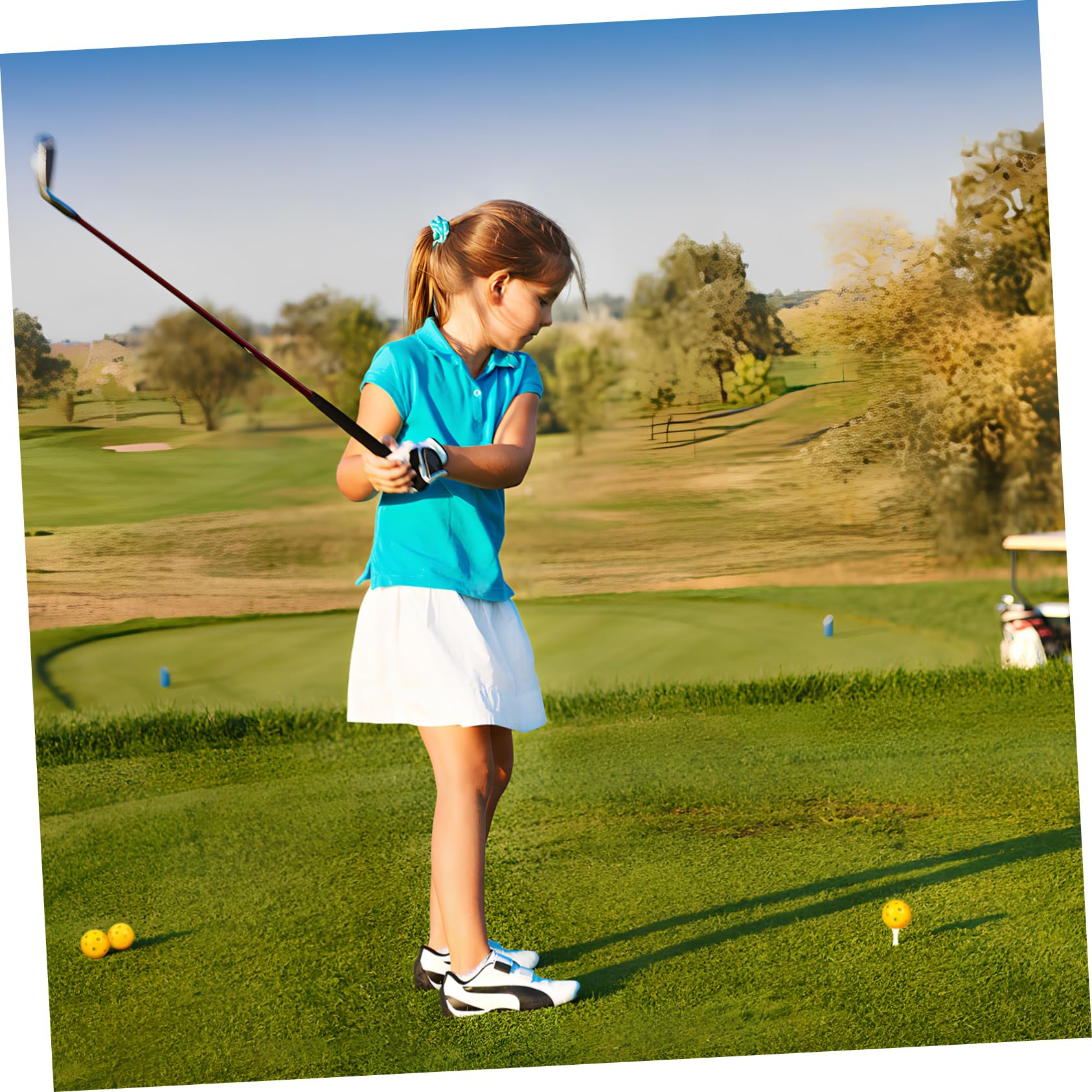 POPETPOP 3 Zestawy Piłka Treningowa Do Golfa Szczotka Do Golfa Imadła Piłki Golfowe Piłka Koszulka Golfowa Makaron Z Piłkami Golfowymi Uchwyt Na Piłeczki Golfowe Plastikowy Yellow Szt.*3