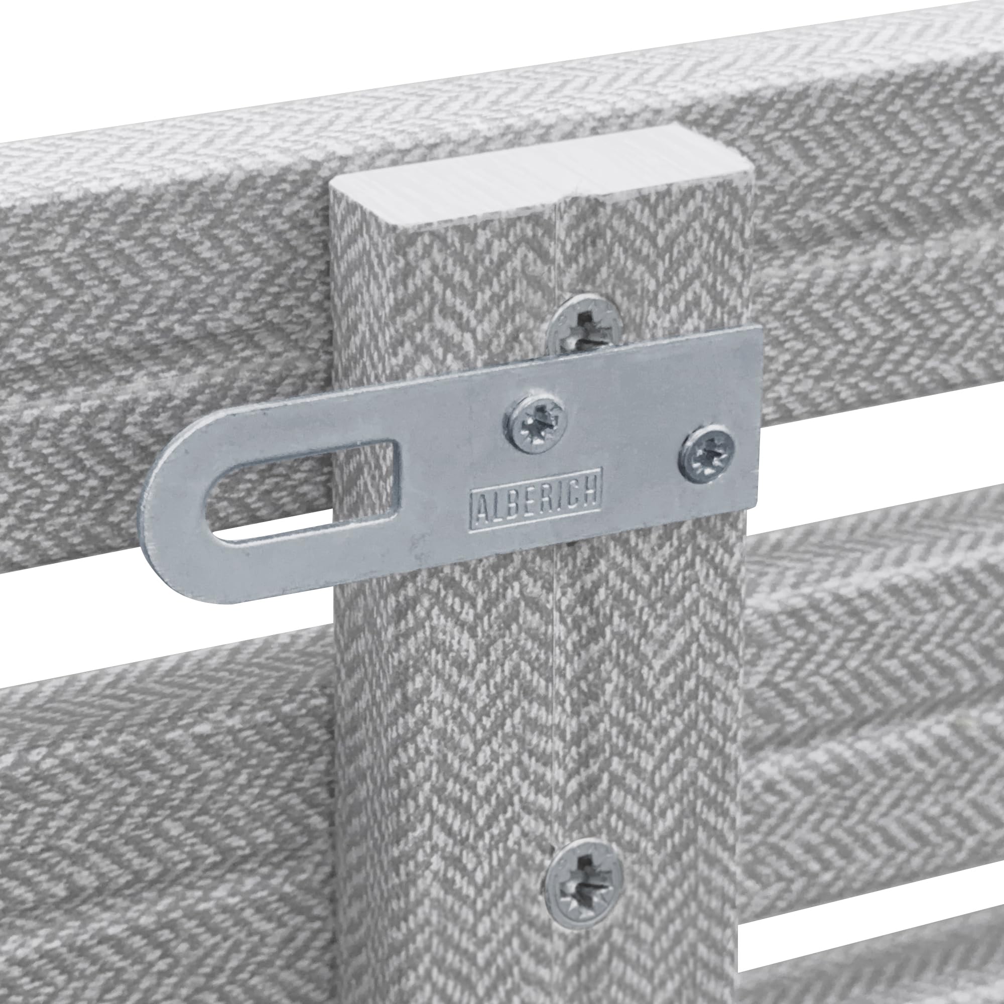 Tête De Lit En Bois Recyclé Style Palette Japonais - 160 Cm, Gris, Avec Pieds Et Fixation Murale