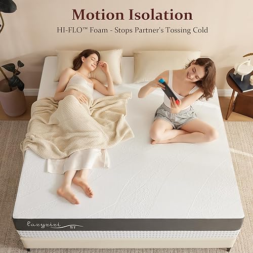 Miniatura 5 de Colchón tamaño King, colchón de espuma viscoelástica de té verde sin fibra de vidrio de 10 pulgadas, espuma refrescante con infusión de gel, alivio