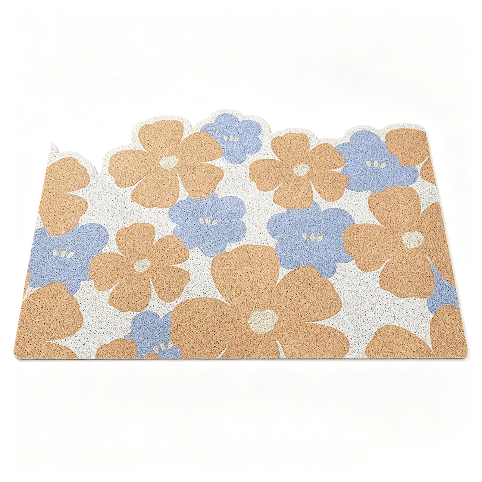 Generico Zerbino Floreale Fresco,Zerbino D'ingresso PVC Antiscivolo per D'ingresso,C,120x180cm(47x71inch)