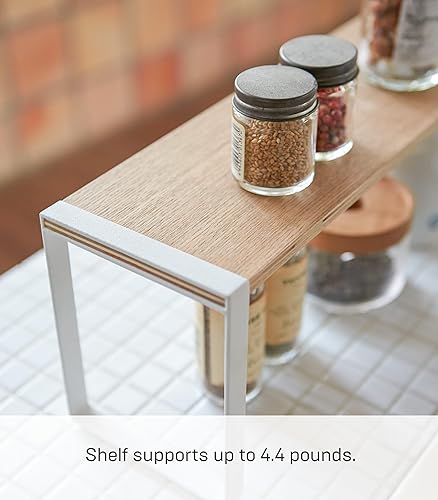 Miniatura 7 de Yamazaki Home Tosca Estante de cocina - Organizador de estante de almacenamiento de mostrador - Acero + madera -