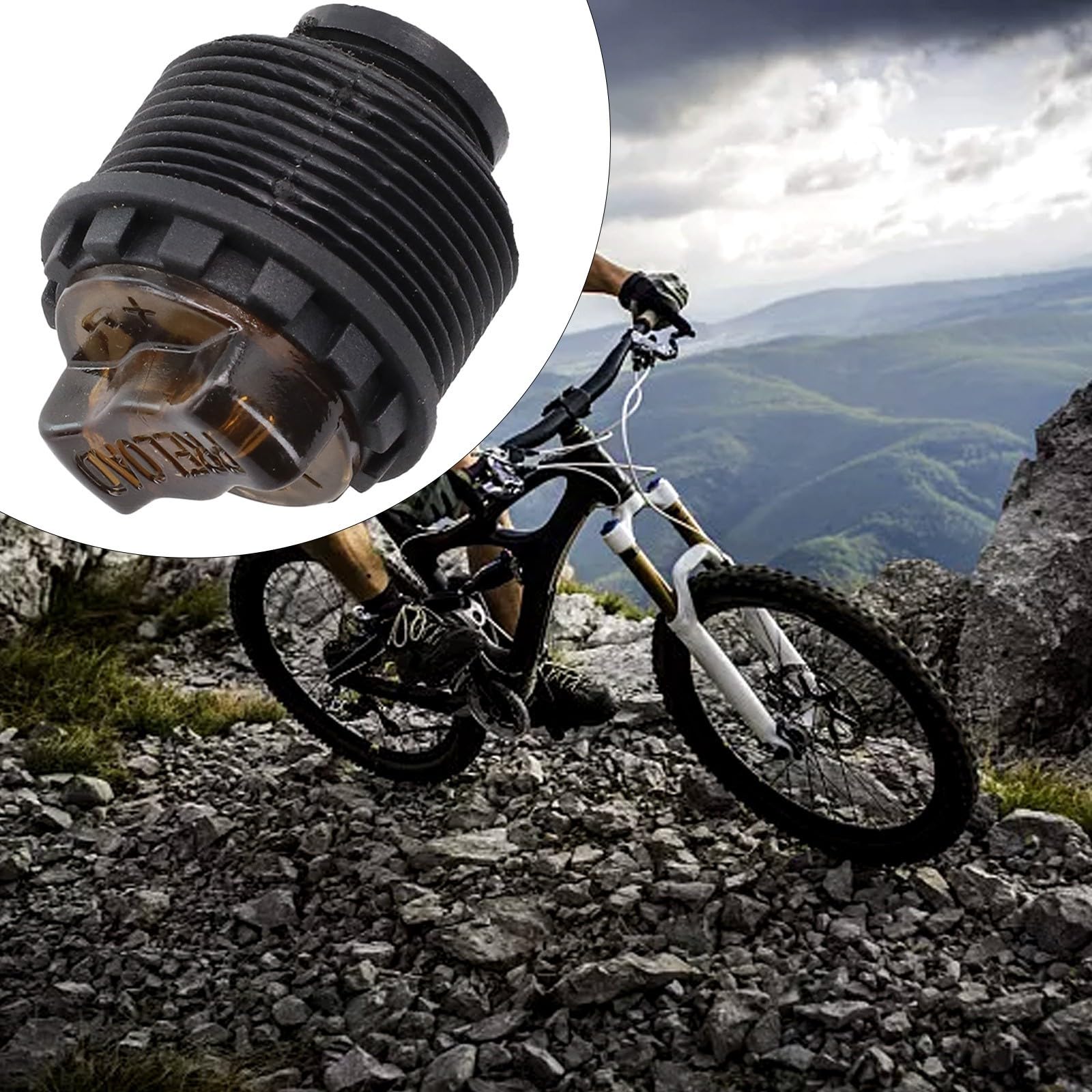 Perilla de reparación duradera de horquilla delantera para bicicleta, precarga de barra de amortiguador ajustable, adecuado para varias horquillas, accesorio esencial para bicicleta (29,6 mm)