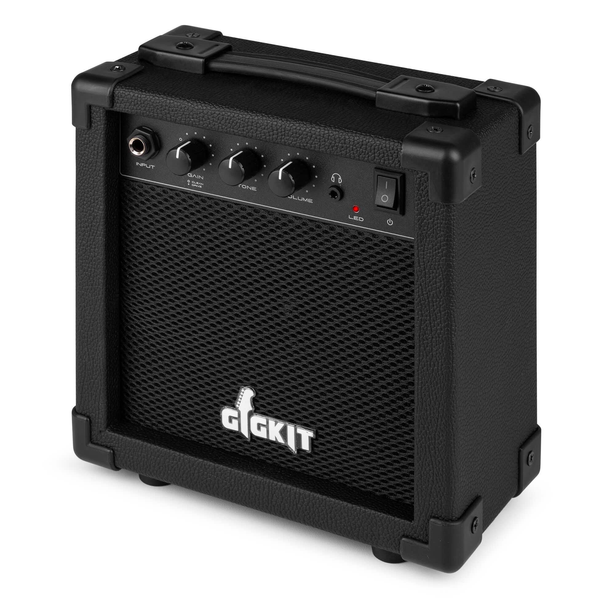 Max Gigkit20 - Gitarrenverstärker 20 Watt, E Gitarre Verstärker mit Griff und Kopfhöhrer-Anschluss, Audio Line-In, Guitar Amp mit Gain, Tone & Volume-Regler, Kompakt & Tragbar - Schwarz