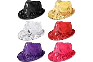 Captivating 6-Piece Western Sequin Fedora Hat Set: Sparkle in Every Photo Booth Moment