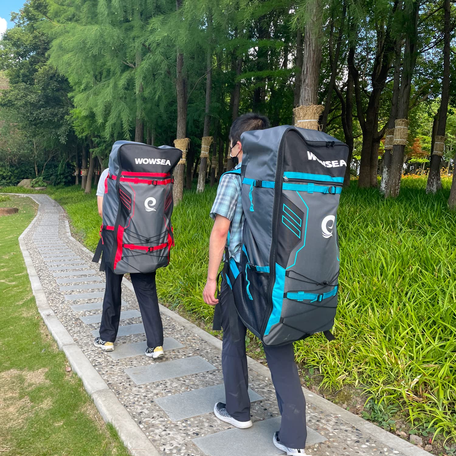 WOWSEA SUP Rucksack, Leichter SUP Rucksack für Reisen, 92 x 46 x 30cm für Paddel, Pumpe und Täglichen Bedarfs, Hochwertige SUP Paddleboardtasche, Robust und Langlebig