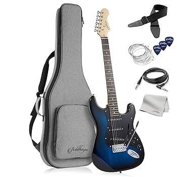 Amazon | Ashthorpe 39インチエレキギター(ブルーブラック