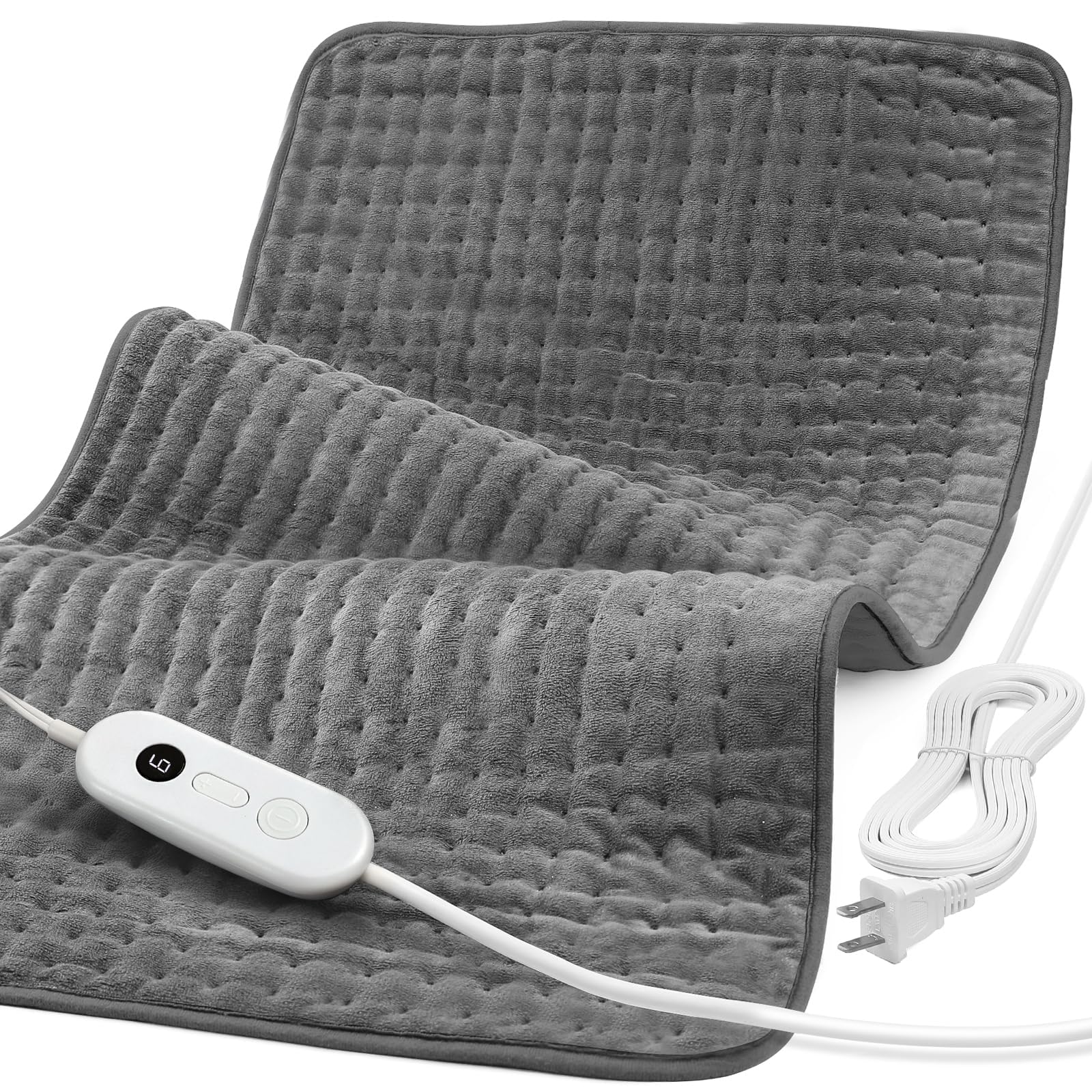 Heating Pad for Back, Shoulders & Period, Electric Heating Pad 17" x 33"