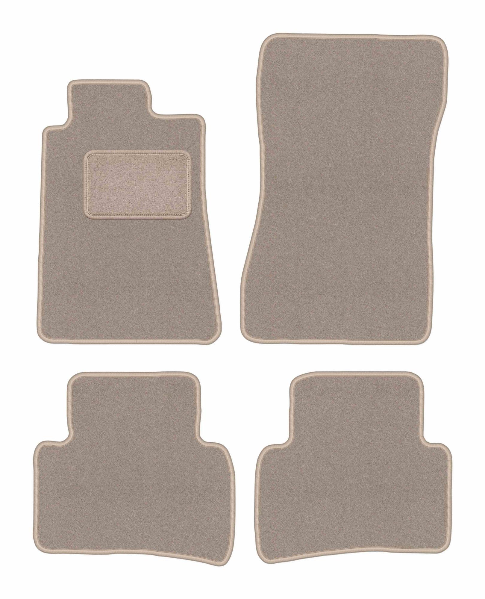 Alfombrillas de Terciopelo Beige para Coche, diseñadas para: Mercedes C W202 (1993-2000) Combi, Juego de Alfombrillas de Terciopelo sedán de 4 Piezas