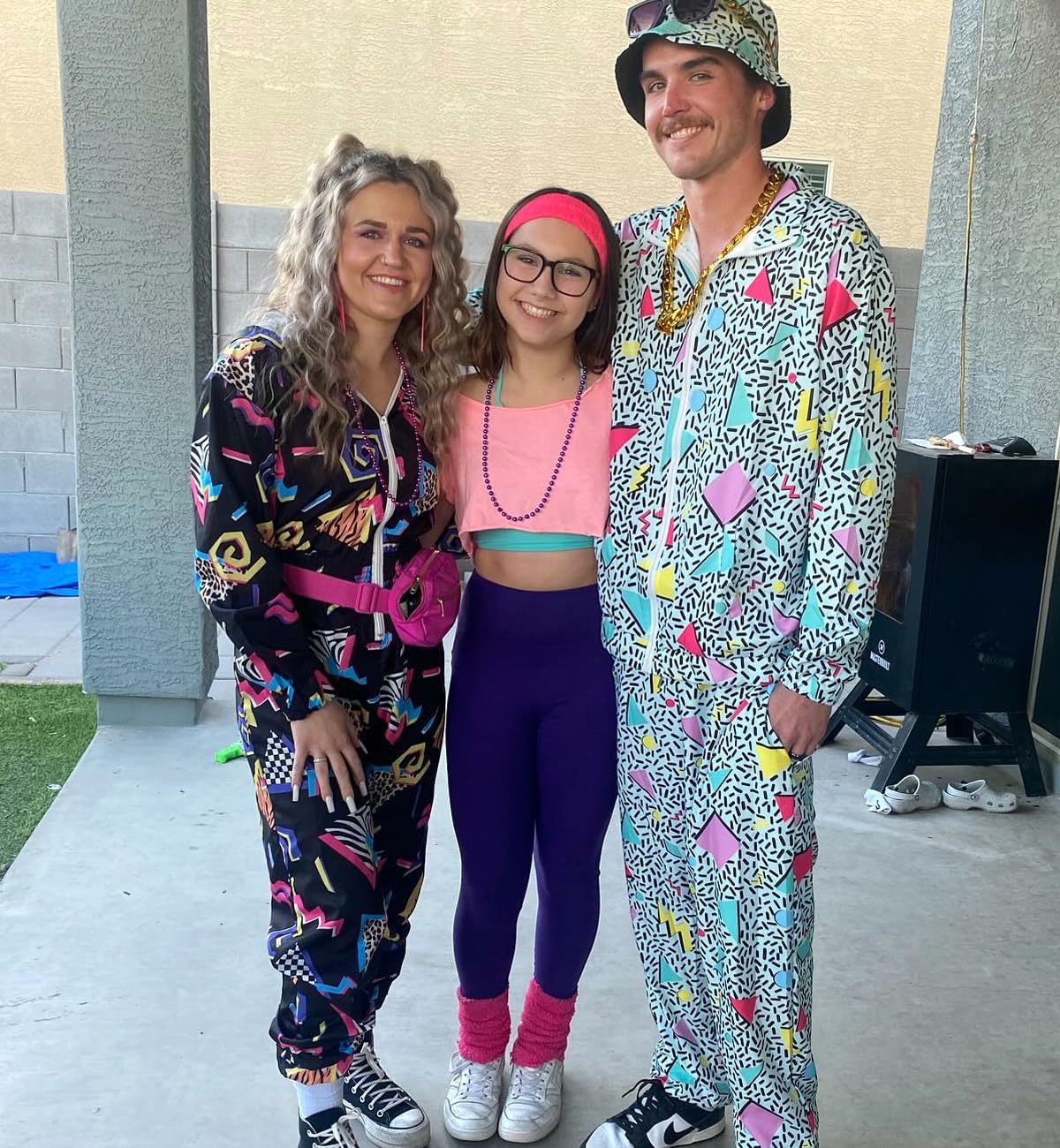 UOUA Women's Color Block 2 Piece 80s 90s Outfits Long Sleeve Windbreaker Jacket Tracksuit Set - Image 3