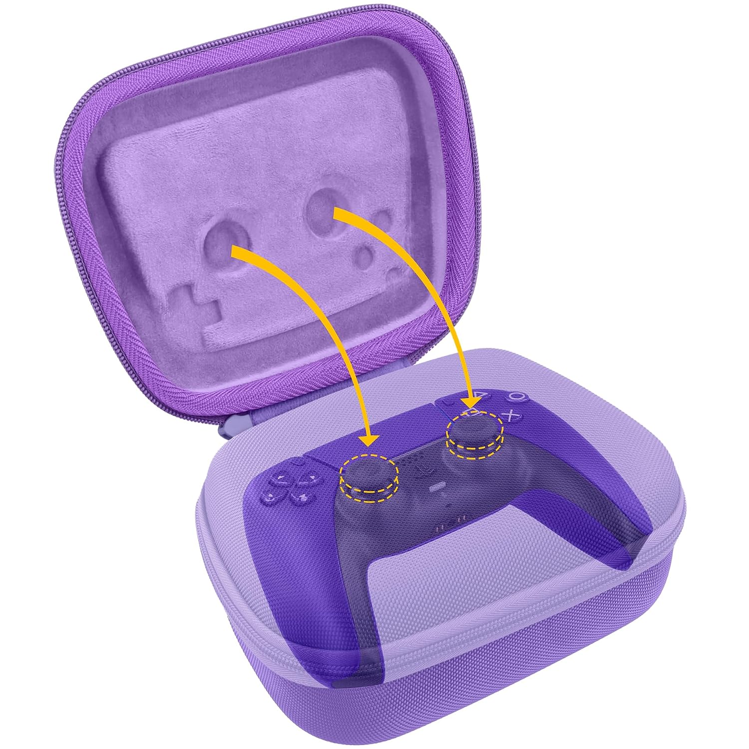Baval Hard Case Compatible with Playstation 5 PS5 DualSense Wireless Controller(Purple Case) 4 81NNCh3IX2L. SL1500