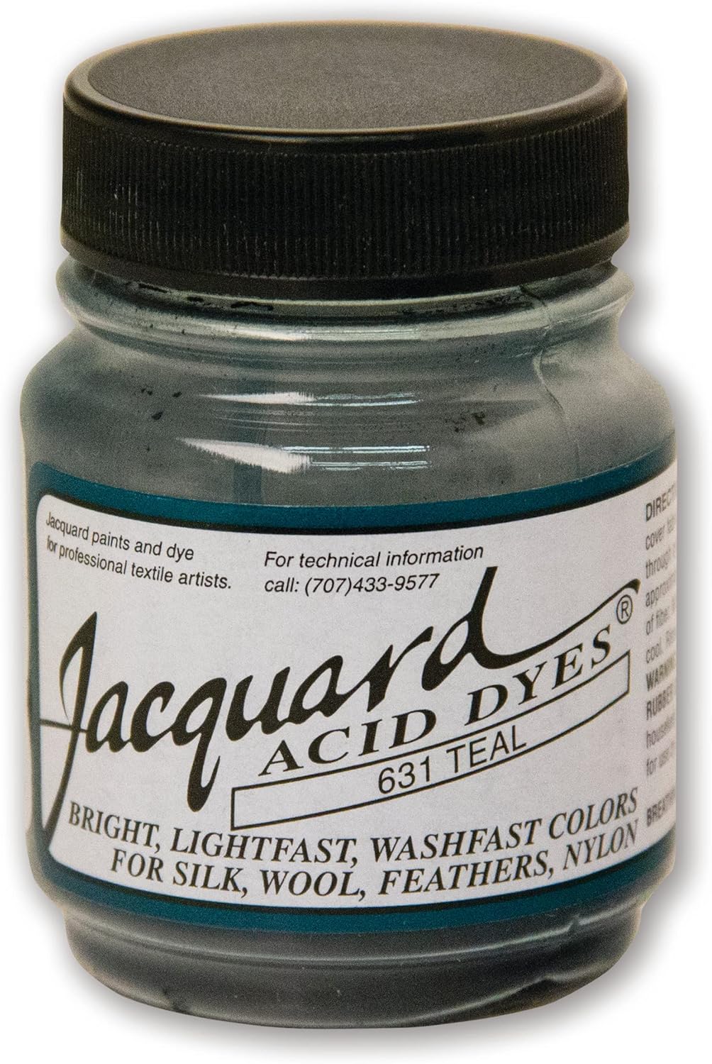 Jacquard Acid Dye - Teal - 1/2 Oz Net Wt - Acid Dye for Wool - Silk - Feathers - and Nylons - Brilliant Colorfast and Highly Concentrated