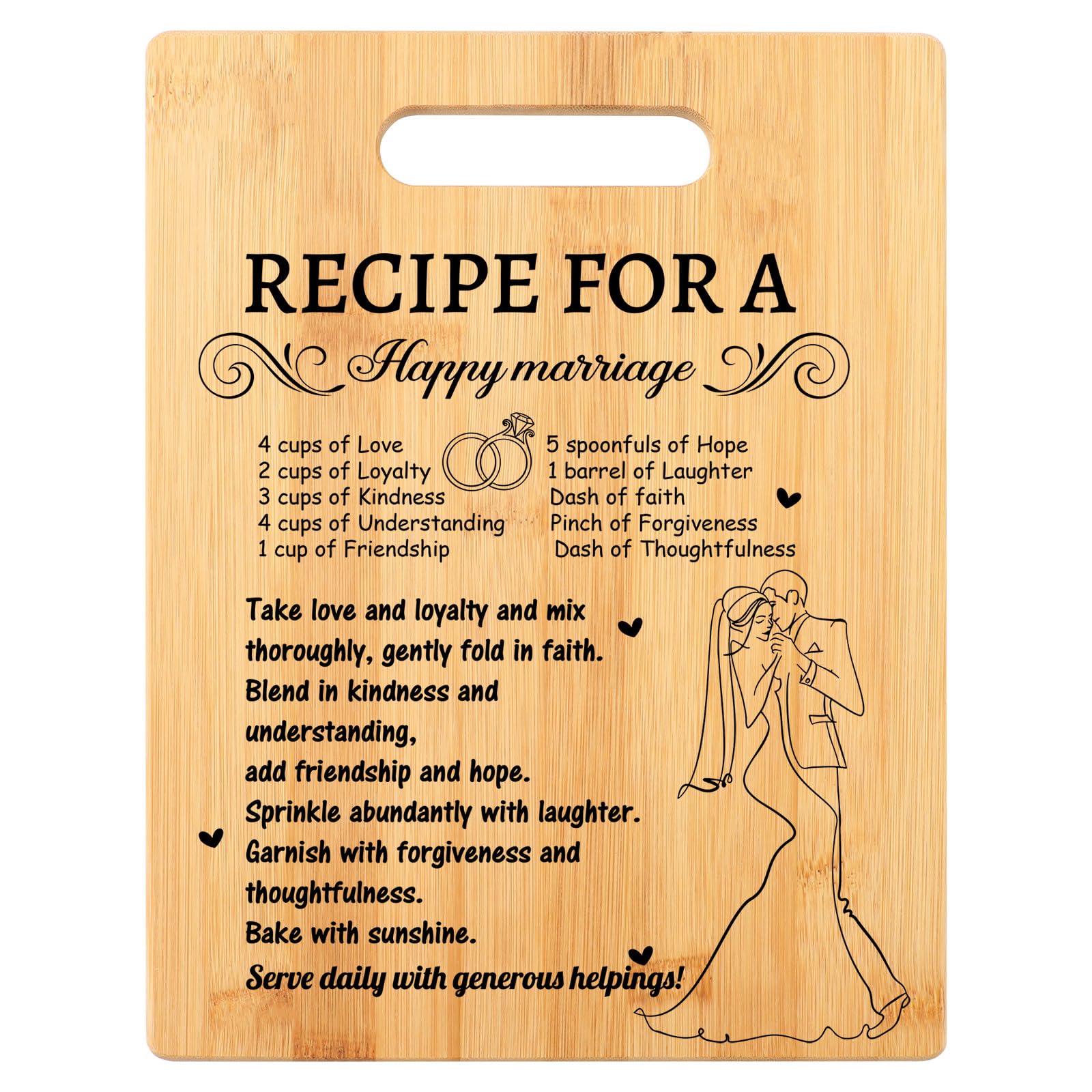 PRSTENLY Wedding Gifts, Wedding Gifts for Bride and Groom Chopping Board, Happy Marriage Present, Mr and Mrs Wedding Gifts, Weddings Anniversary for Couples, Engagement Gifts, Wedding Day Gifts