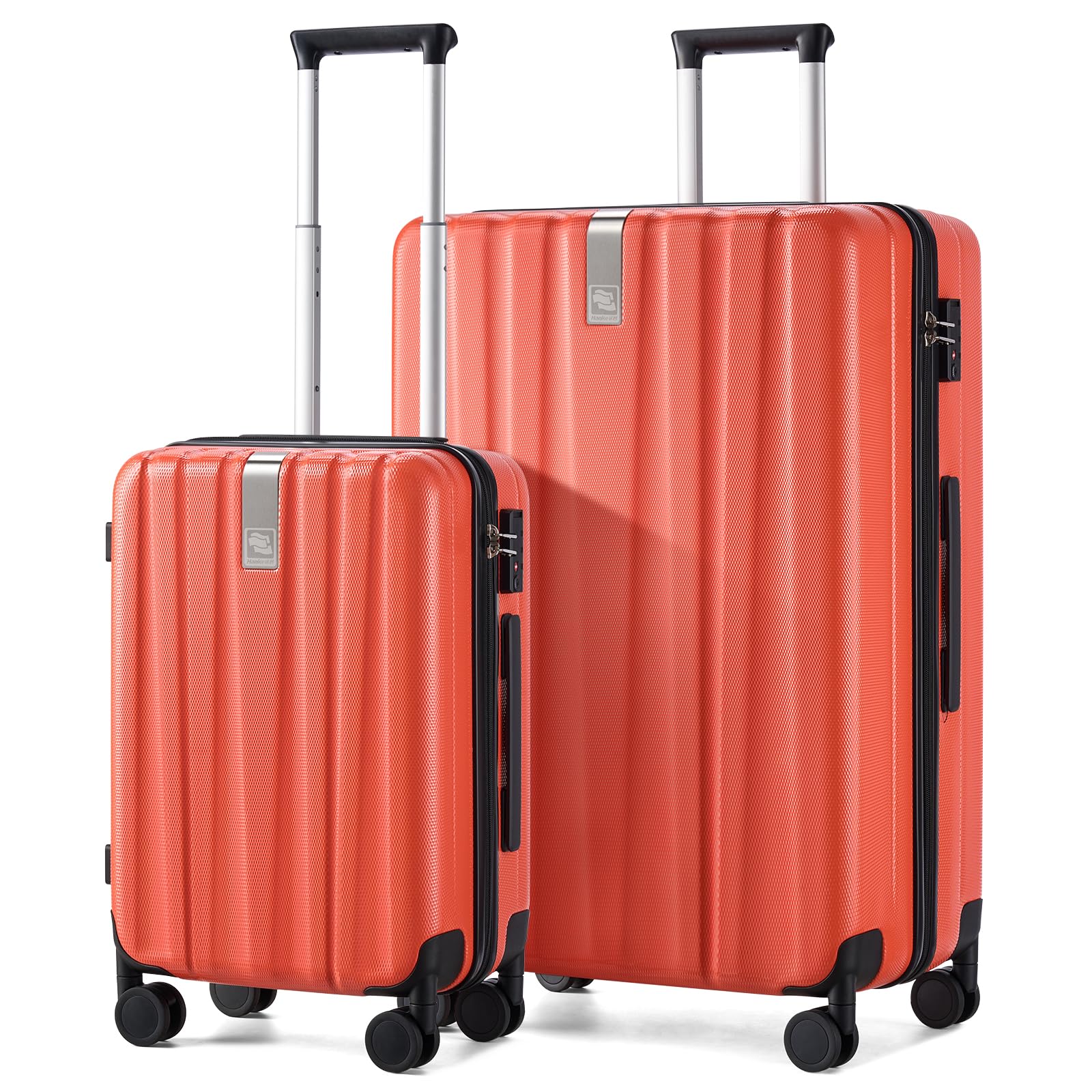 Hanke Luggage Sets 2 piece Carry On Luggage with Wheels PC Hard Shell Suitcases Lightweight Checked Travel Luggage Large Travel Suitcase Woman Men 20/