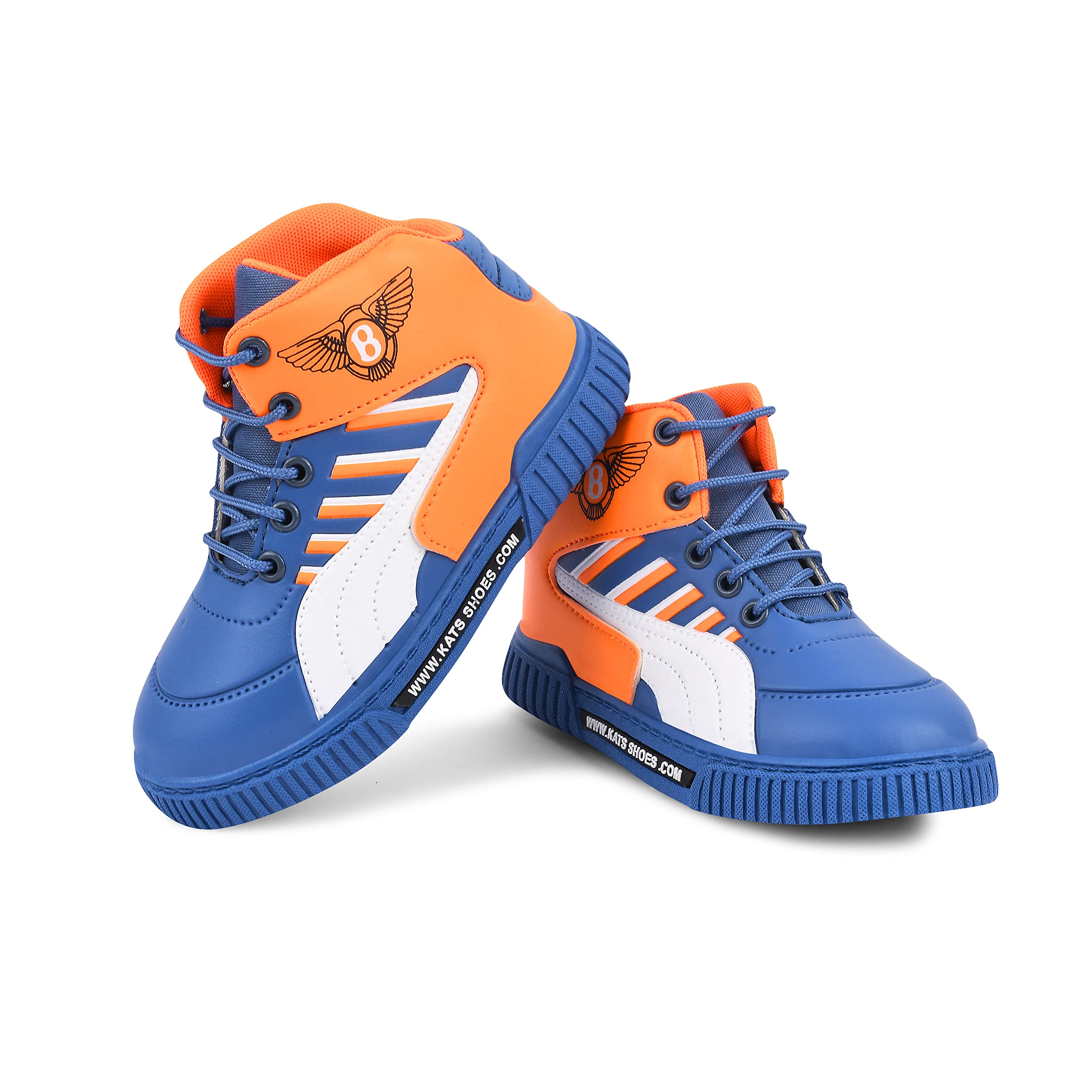 KATS SHOES Unisex Child For Kids | Outdoor,Indoor, Running, Walking, All Day Casual Wear | Slip Ons Stylish Sneaker Shoes For Baby Boys And Girls Blue, Orange, Size_8 (B0BKQC1FMF) Amazon Price History, Amazon Price Tracker