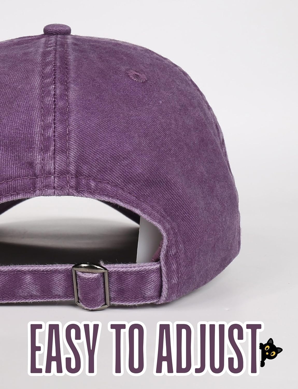 InnoBeta Black Cat Lovers Gifts for Women, Men, Adjustable Embroidered Hat for Birthday, Christmas - Image 4