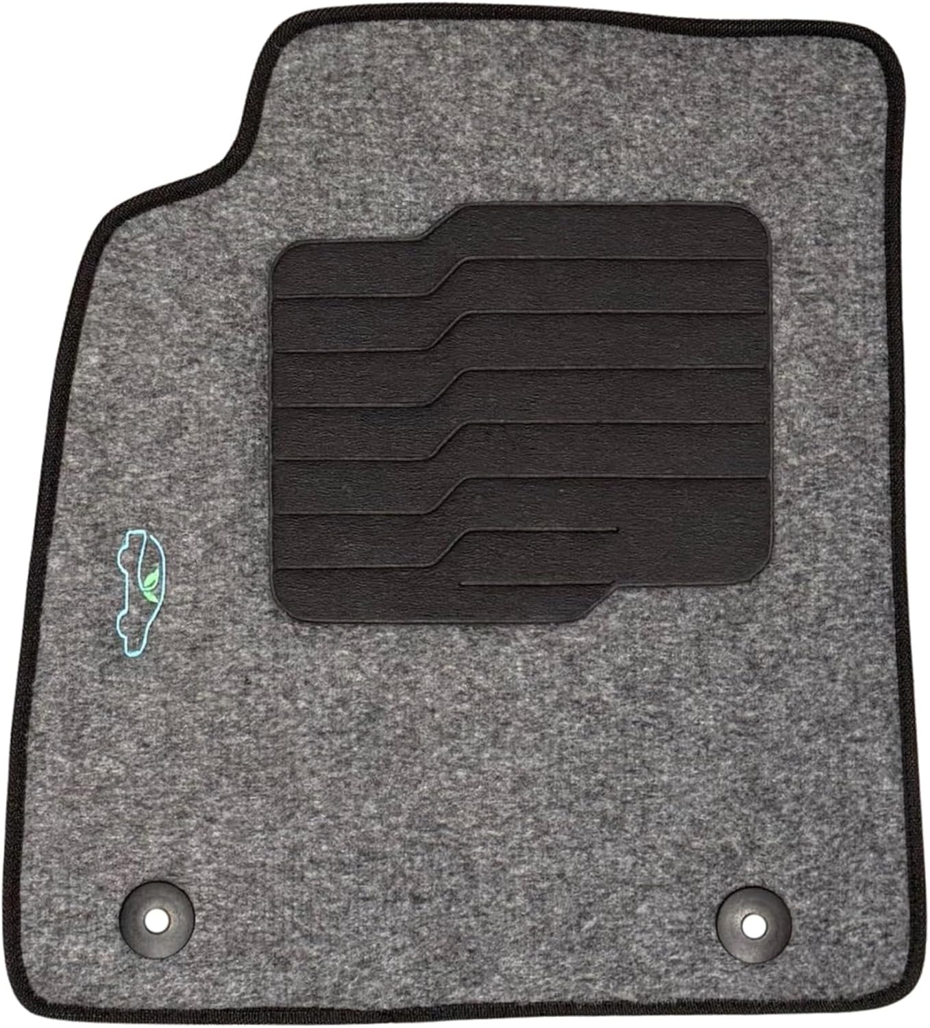 ecoMats Carpet Floor Mats for 2014 to 2020 Chevrolet Impala with Retention Clips and Heel Pad - Front and Rear Set - Gray (Not for 2014/2016 Limited)