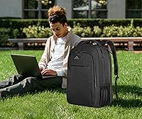 Vista 40 de MATEIN - Mochila empresarial para laptop de 15.6 pulgadas, mochila de viaje con puerto de carga USB, resistente al agua, para trabajo, universidad