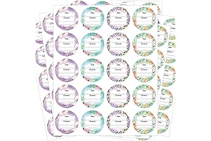 Assorted Kitchen Chalkboard and Kraft Paper Labels for Clear Glass Jars, Plastic...