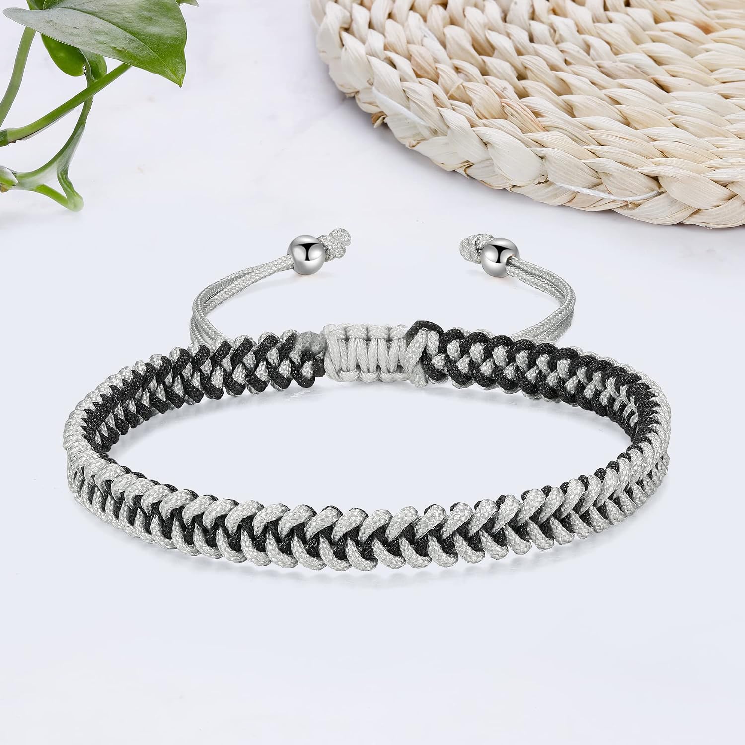JENDEAR SHINE Braided Bracelet Ladies Men, Adjustable Rope Bracelet, Birthday Friendship Couple Gifts Handmade Jewelry image 2