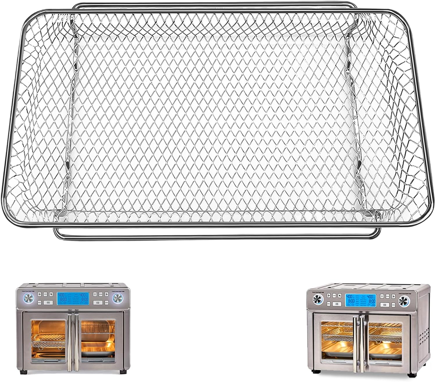 GXF Air Fryer Basket Replacement for Emeril Lagasse Dual Zone 360 Air Fryer Oven 25 QT Air Fryer Convection Toaster Oven 11.6″x 6.9″ Non-Stick Mesh Air Fryer Steel Accessories Parts Dishwasher Safe GXF Air Fryer Basket Replacement for Emeril Lagasse Dual Zone 360 Air Fryer Oven 25 QT Air Fryer Convection Toaster Oven 11.6″x 6.9″ Non-Stick Mesh Air Fryer Steel Accessories Parts Dishwasher Safe