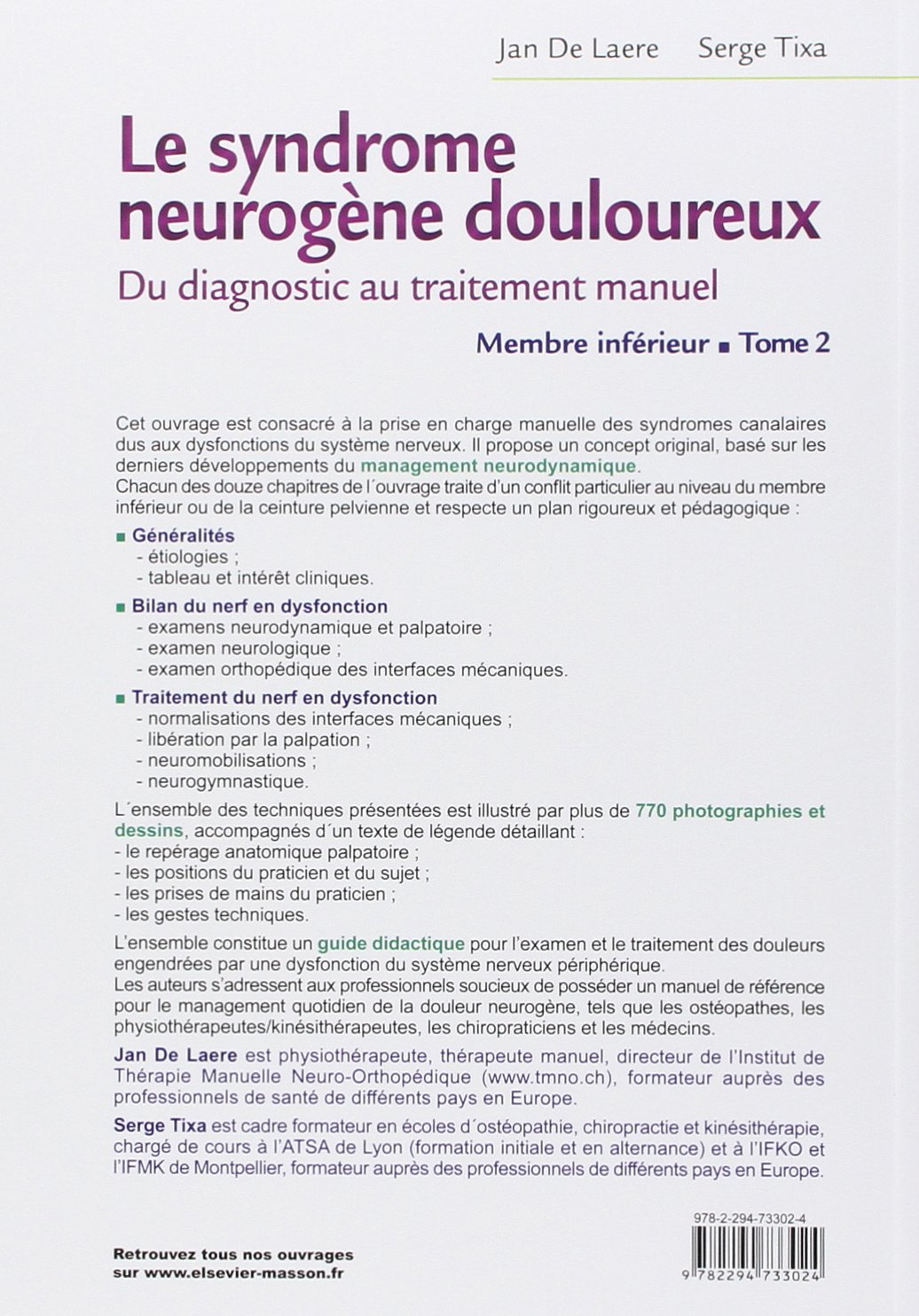Le syndrome neurogène douloureux : De diagnostic au traitement manuel - Tome 2, membre inférieur