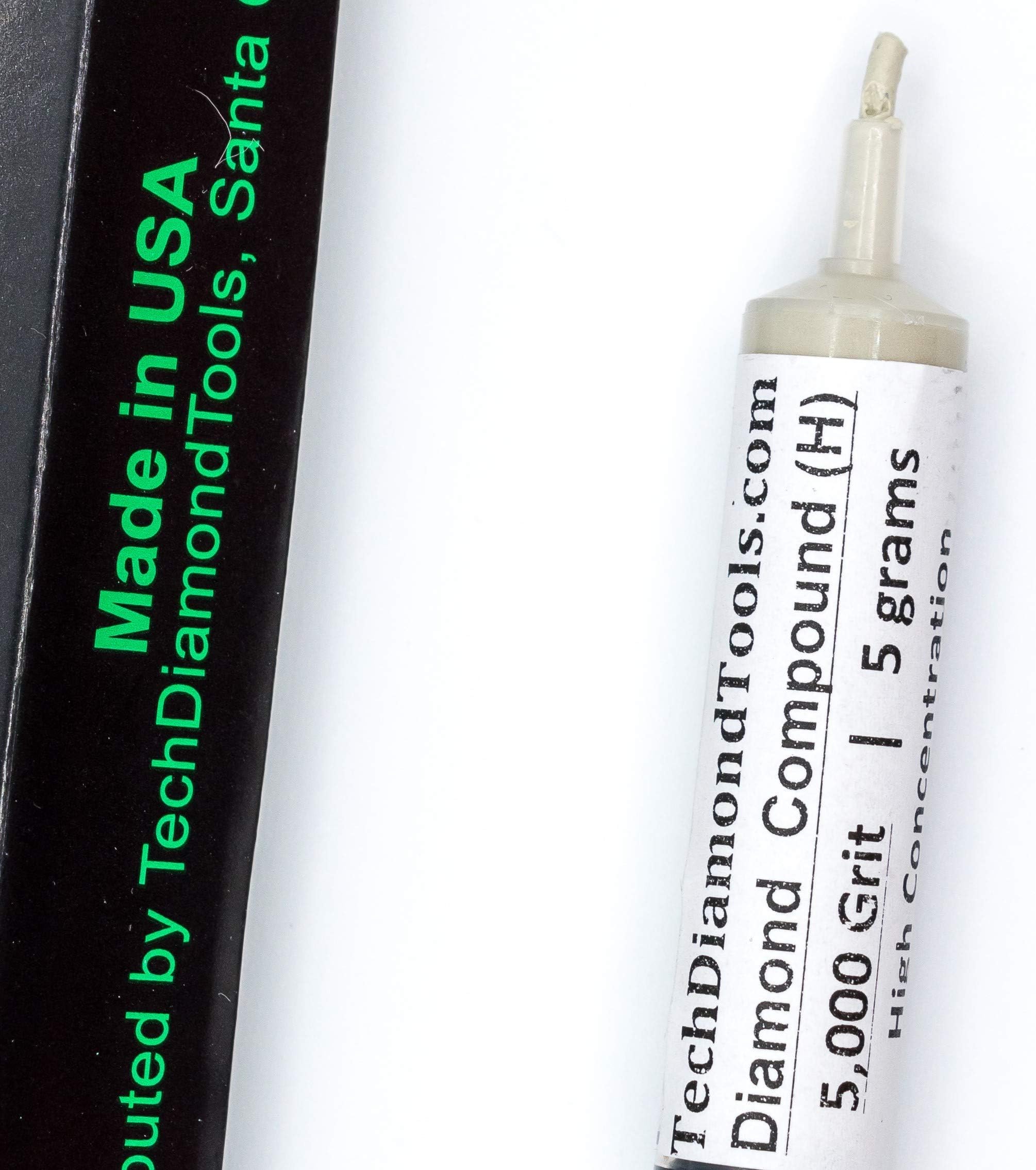 Diamond Polishing Compound Polishing Paste USA Made 5,000 Grit 2-3 Microns for Marble Glass Metal Rock Jewelry Resin Silver Chrome Gemstone with High Concentration of Diamond Powder